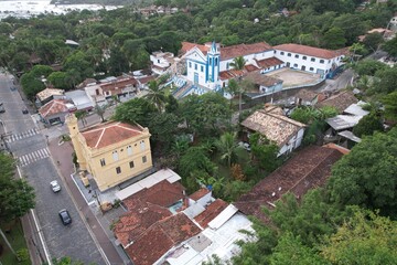 Drone view of Ilhabela island, at Sao Paulo state, Brazil