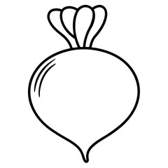 Turnip icon vector
