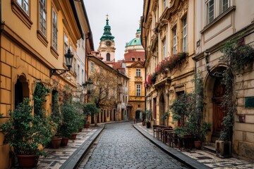 Obraz premium Streets of Europe are filled with charm and history