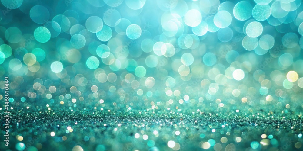 Aufkleber abstract teal sparkle background shimmering lights and glittering texture for festive designs