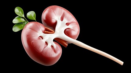 Healthy Human Kidneys with Plant