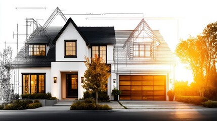 House becomes a reality, the architectural design and a new building are built