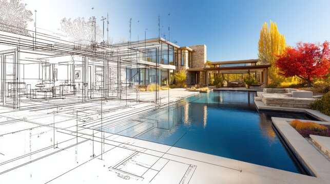 House becomes a reality, the architectural design and a new building are built