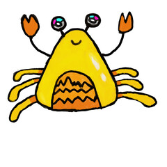 crabe on a white background vector