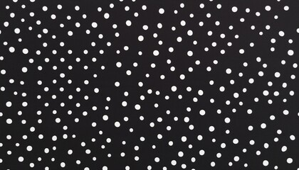 Black Background White Polka Dots Scattered Pattern Texture Design