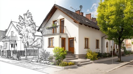 House becomes a reality, the architectural design and a new building are built