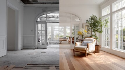 Comprehensive renovation of an old house and restoration of its former splendor, before and after