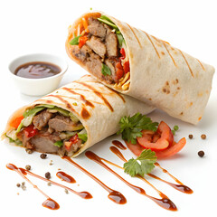 Delicious Grilled Chicken and Veggie Wraps with BBQ Sauce