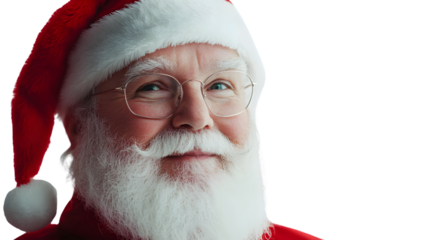 Festive Christmas Santa Claus Red Hat Isolated on Transparent Background