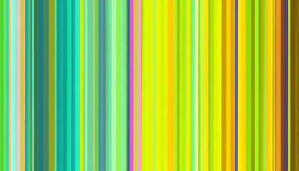 Obraz premium Vibrant Vertical Stripes Abstract Art: Colorful Green, Yellow & Teal Pattern