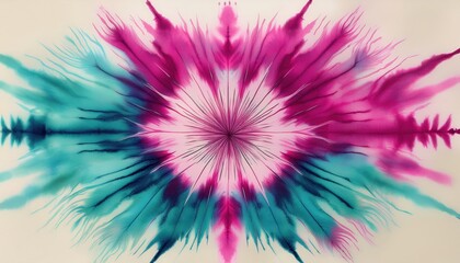 Tie dye design with a pink and blue center