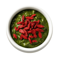 Healthy Green Smoothie Bowl with Goji Berries