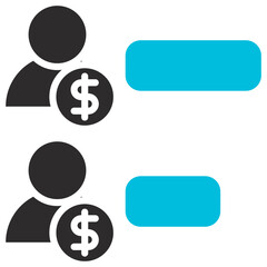 Per Capita Glyph Blue Grey Icon