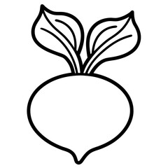 Radish icon vector