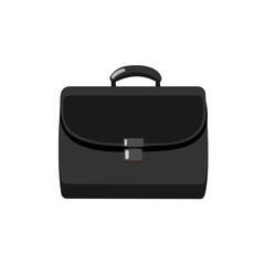 Business suitcase icon flat style. Portmanteau isolated on a white background. Vector illustration