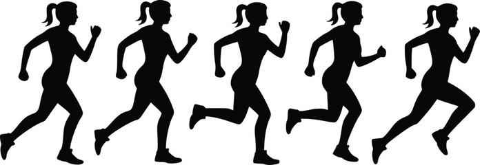 Race to Success Essential Running Man Vector Graphics