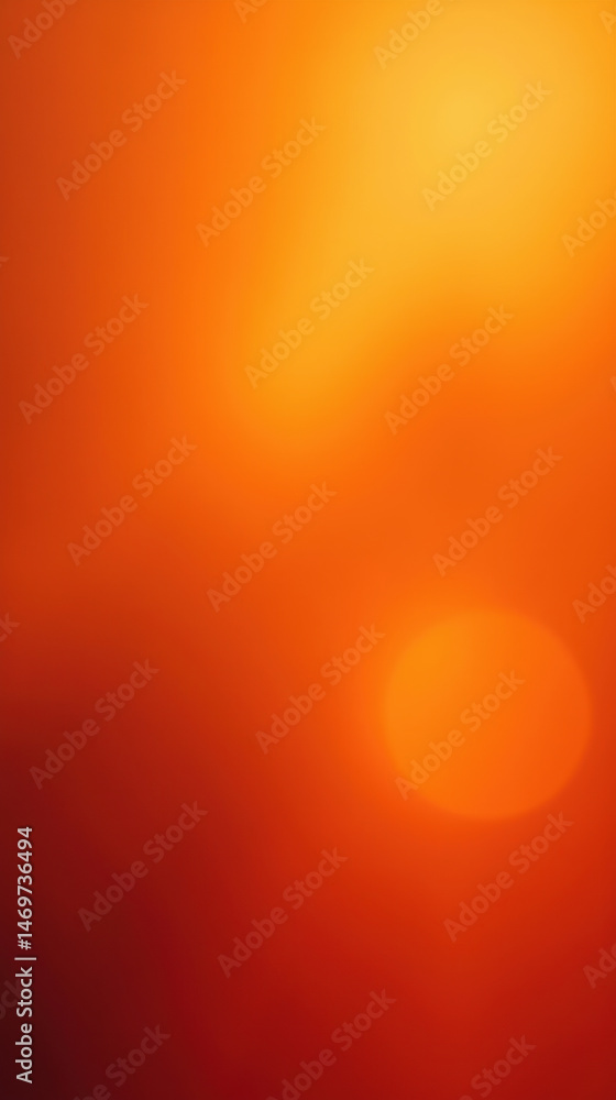 Aufkleber warm, glowing orange background with soft gradients and circular light source creates soothing atmos