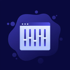 control panel icon, vector design