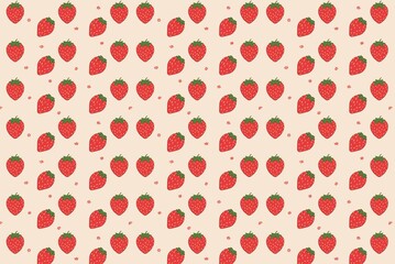 cute red strawberry background