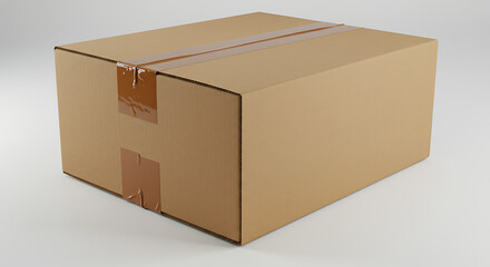 A Sturdy Cardboard Box with Secure Brown Tape (1)
