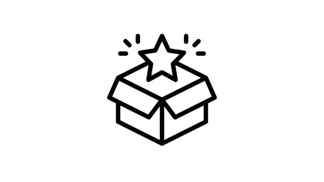 open gift box animated icon