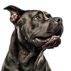Strong-Gazed Canine: A striking close-up of a powerful and majestic dog looking up into the distance, the photo vividly capturing the dog's alertness and loyalty.