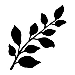 Silhouette Leaf Illustration Set