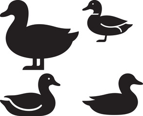 Cute Cartoon Duck Illustration Colorful Vector Design for Kids