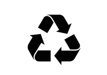 Fototapeta premium Recycle symbol with arrows isolated on white background