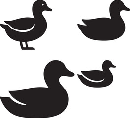 Cute Cartoon Duck Illustration Colorful Vector Graphic Design