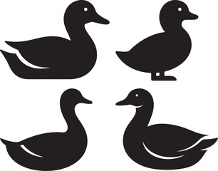 Cute Cartoon Duck Illustration for Children s Book or Design