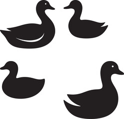 Cute Cartoon Duck Illustration for Children s Book or Website