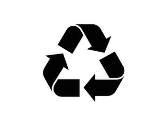 Obraz premium Recycle symbol with arrows isolated on white background