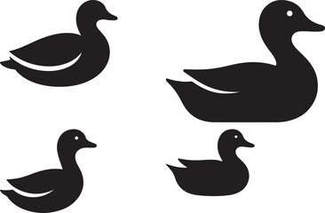 Cute Cartoon Duck Illustration Colorful Bird Design