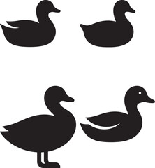 Adorable Cartoon Duck Illustration Colorful Vector Graphic