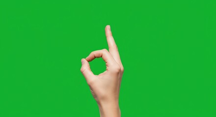 Green Screen Hand Gesture: OK Sign
