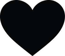 Black heart icon. Vector illustration