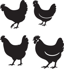 Cute Hen Illustration Farm Animal Vector Graphic for Design Projects
