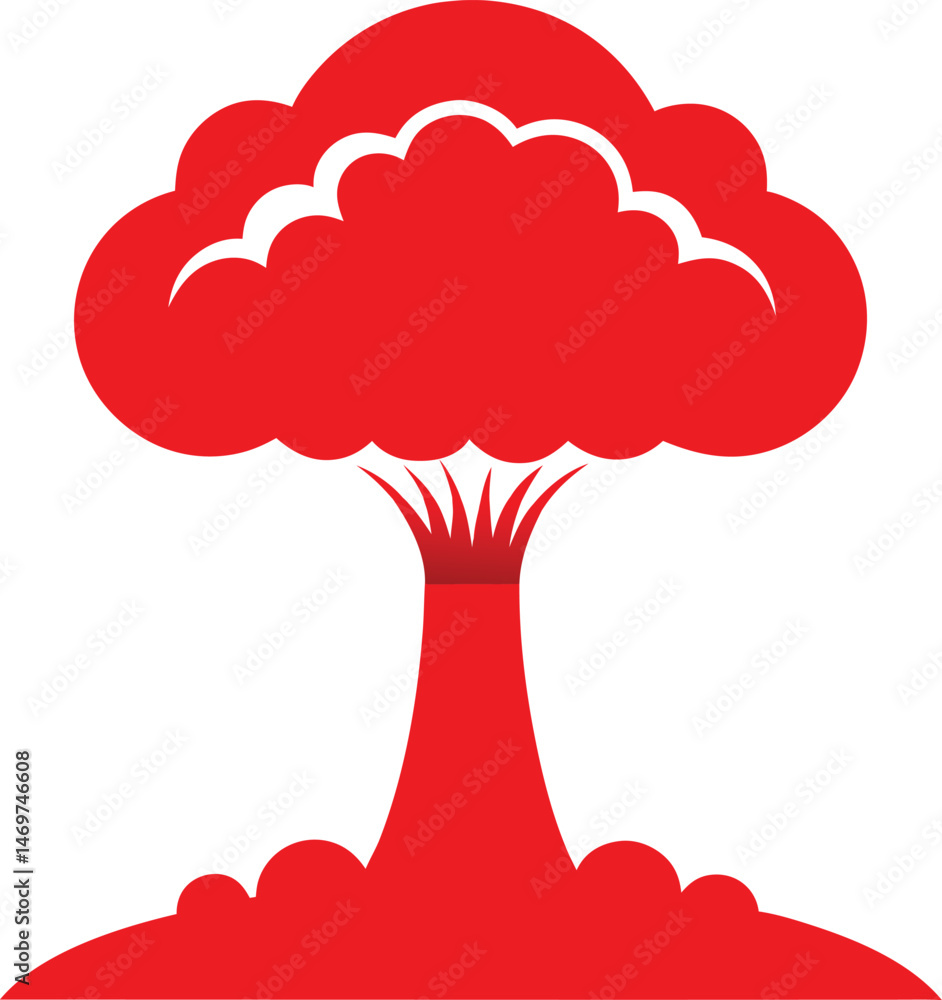 Aufkleber a vector cloud icon with a speech bubble and tree design symbolizes communication about weather in a