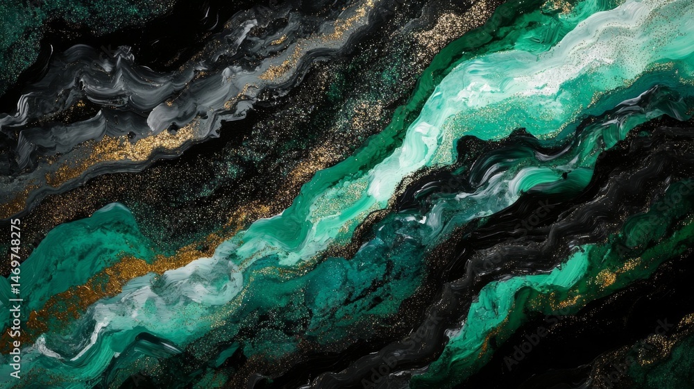 Poster mesmerizing abstract canvas of colors in captivating swirls