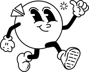 black and white cartoon retro