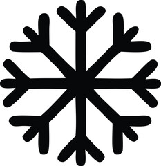 This design features snowflake icons as a christmas decoration symbol on both black and white backgrounds