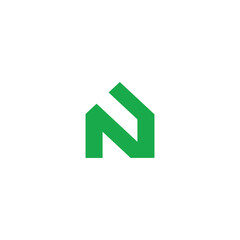 Logo design of N in vector for construction, home, real estate, building, property. Minimal awesome trendy professional logo design template on white background.