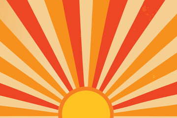 Colorful Geometric Sunburst and Radiant Line Backgrounds with Vintage Tone and Abstract Rays