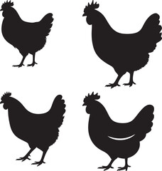 A Colorful Hen Illustration Farm Animal Vector Graphic Design