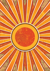 Colorful Geometric Sunburst and Radiant Line Backgrounds with Vintage Tone and Abstract Rays