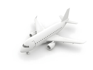 Fototapeta premium Cartoon airplane model 3D rendering, Happy Children's Day childhood toy element illustration