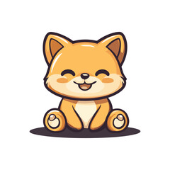 fox cartoon mascot vector design