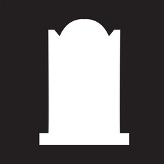 Gravestone icon.   Rip icon. Vector illustration. EPS 10/AI
