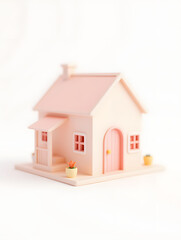 3D real estate building property insurance residential investment business illustration